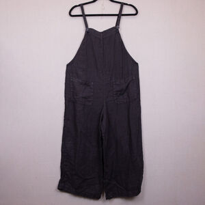 Velvet by Graham & Spencer Isabel linen black romper-S